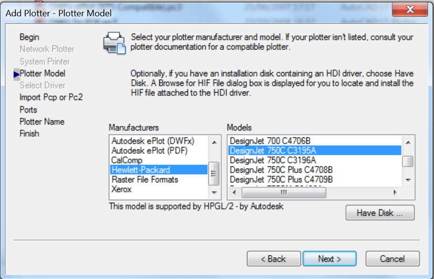 hp 450c plotter driver windows 7